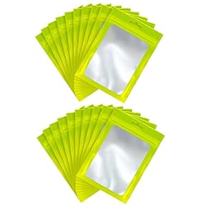 Ziplock Mylar Bags Koffiebonen Verpakking Pouch Snoep Self Sealing Voedselzakken 16x9cm Groen 100 Stks, Bakken Tools