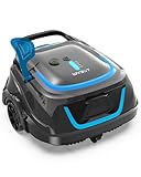 WYBOT A1 Robotic Pool Cleaner – Dual-Layer Filtration, Strong Suction, 130-Min Runtime, Cordless Pool Vacuum for Above-Ground & Flat Pools up to 1,100 Sq. Ft., 4 Cleaning Modes (Darkgrey)