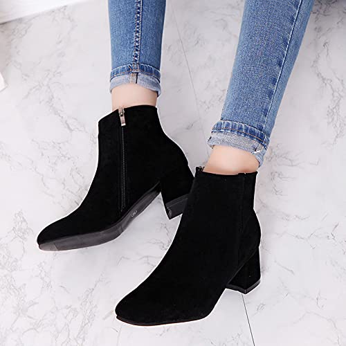 Botas de mujer con cremallera lateral y tacón bloque estable 3