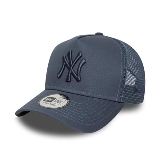 Boné New Era 940 AF Mlb Ny Yankees Trucker Tela Cinza Adjust