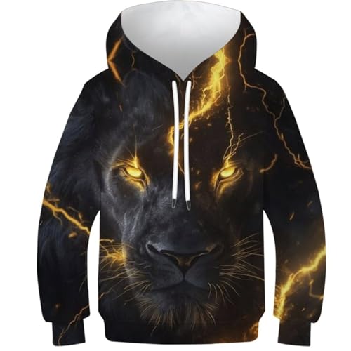 Pull à capuche pour tout-petits et enfants motif loup vêtement d'hiver unisexe