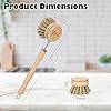 Kitchen Scrub Brush - Hard Bristle, Cast Iron Scrubber Sustainable & Biodegradable, Kitchen Brushes for Dishes, Pans and Pots #1