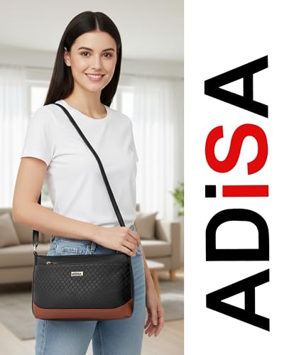 Image of ADISA Women Girls Color Block Cross Body Sling Bag (SL5168)