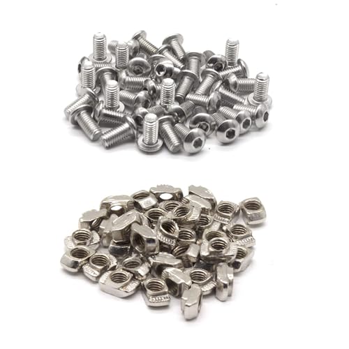 Image of 10pcs 2020 L Corner Bracket Joining Plate T Slotted Accessories 2020 Hardware Connector 8020 with T Nuts and Screws Silver