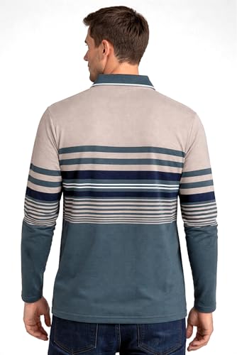 Image of SANE ORIGINALS Full Sleeves Textured Polo Tshirt for Men with Pocket || Long Sleeves Collar and Pocket T-Shirt for Men