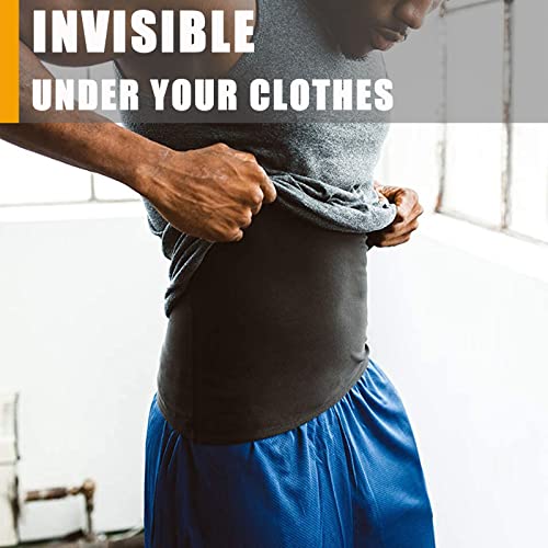 Waist Trainer Slimmer Wrap For Men Sauna Belt Workout Slim Body Sweat Wrap For Stomach And Back Lumbar Support Blue L/Xl #TOP4