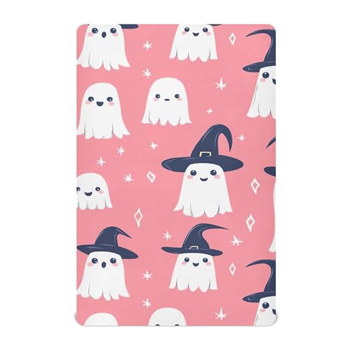 Sevdomey Sábanas bajeras para cuna de bebé con diseño de fantasmas para recién nacidos, suaves, transpirables, impermeables, se adaptan a todas las formas de colchón de moisés
