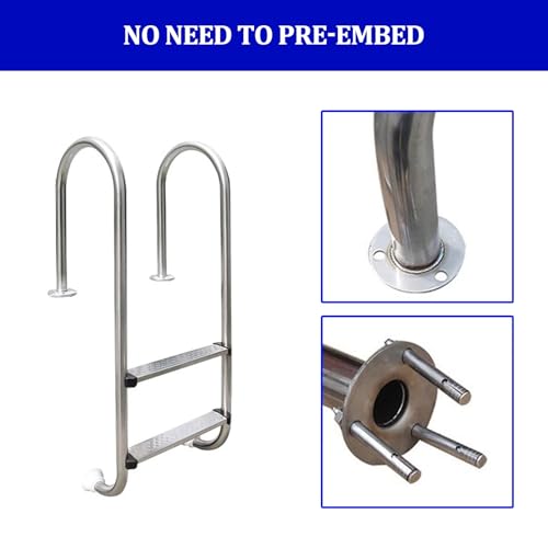 Escalera para piscina de acero inoxidable 2 peldaños miniatura 5