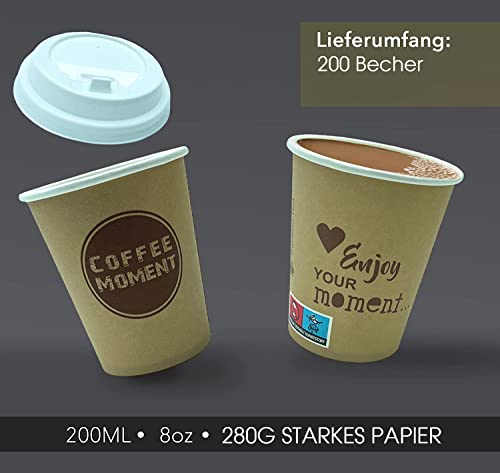 Coffee-To-Go Becher aus Pappe CLEARFEE Premium Einweg 200ml
