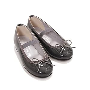 Ballet Shoes, Formal, Girls, Kids, Recitals, School Entrance Ceremonies, Children, Ballet, Elastic Band, Ribbon, Japan, 7.9 inches (20 cm), carbon grey