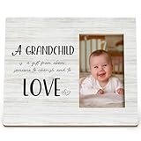 DIENADFX Grandparents Day Gifts, Grandparents Picture Frames, First Time Grandparent Grandma Grandpa Gifts, Grandkids Photo Frame, Grandpa Grandma Grandchildren Wood Picture Photo Frame for 4x6 Photo