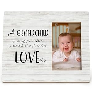 Grandparents Day Gifts, Grandparents Picture Frames, First Time Grandparent Grandma Grandpa Gifts, Grandkids Photo Frame, Grandpa Grandma Grandchildren Wood Picture Photo Frame for 4x6 Photo