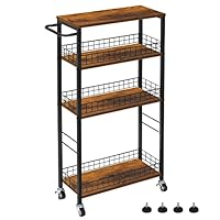 Amazon.co.jp: キッチンワゴン収納カート スリム キャスター付き 幅