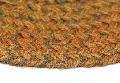 Image of THE HOME TALK Jute Braided Placemats|Side Table Mats|Best for Bed-Side Table,Center Table,Dining Table,Shelves|Home Decorators|Farm Mats (Gold, 33 cm Round, Set of 6)