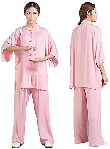 Vêtements de Tai Chi RWRAPS pour votre séance d'exercice de Kung Fu en plein air rose 3XL
