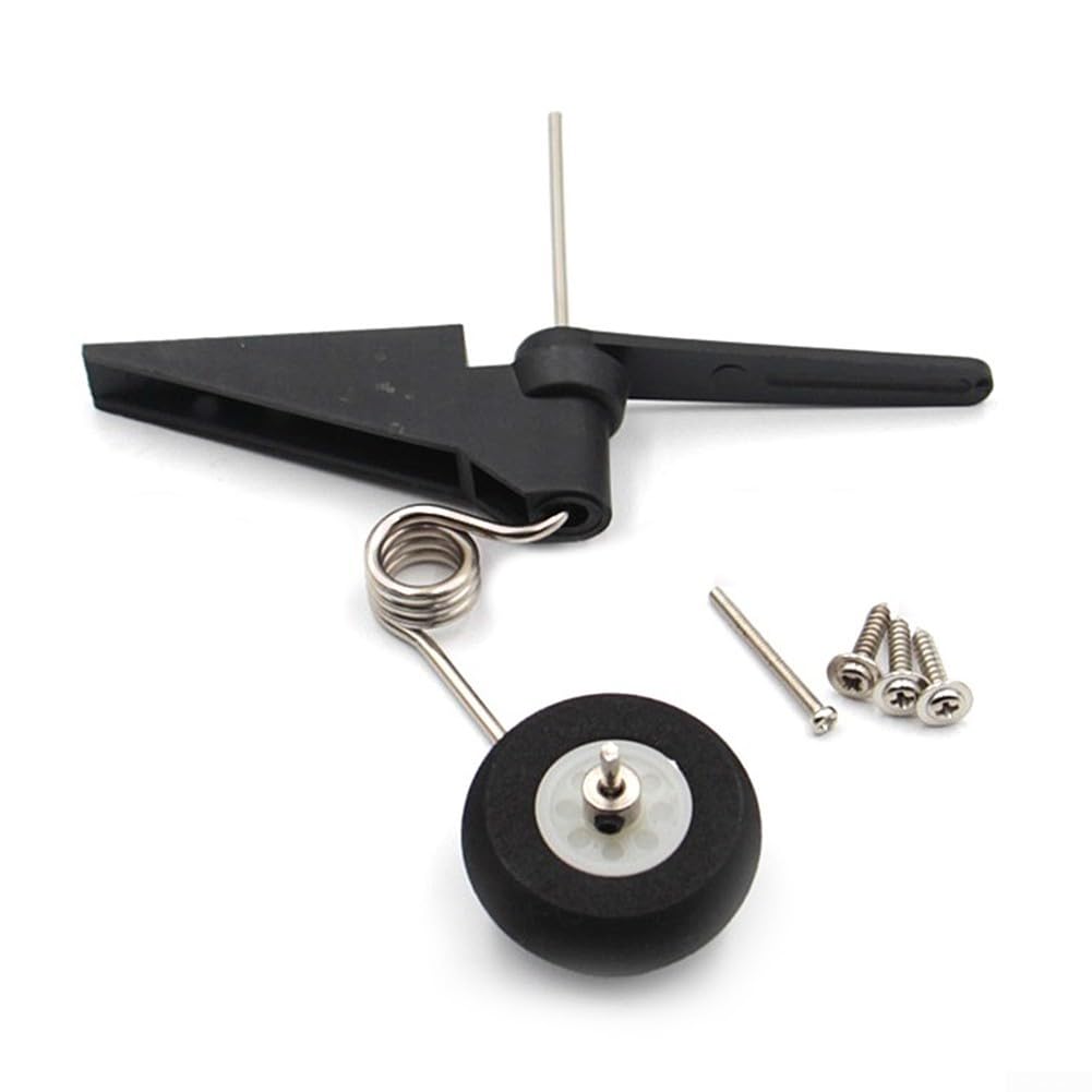 Getdoublerich RC Plane Tail Wheel Assembly with Sponge Wheel Suitable for 60 120 Size Aircraft