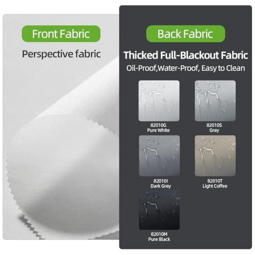 Zshine Day and Night Dual Layers Manual Roller Shades and Light Filtering Zebra Shades Suitable for Home, Office, Hotel, Club, Restaurant, Cinema Windows (Self-Selected Fabrics)