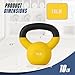 MADOG 10/15/20 LB Kettlebells Neoprene Coated, Solid Cast Iron Kettlebell, Strength Training Kettlebells, Hand Weights for Full Body Workout, Grip and Strength Training for Home Gym, Yellow