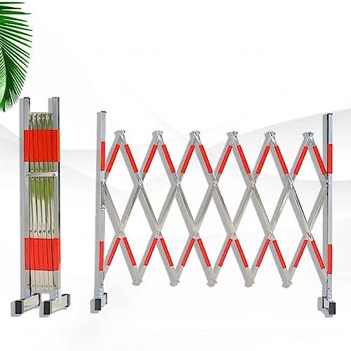 Barrera de metal expandible portátil, valla de control de tráfico segura para fábricas, talleres y escuelas, fácil instalación, versátil y duradera solución de seguridad