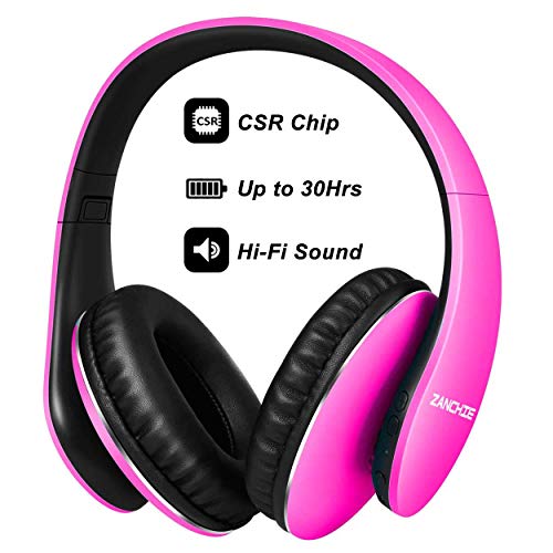 Bluetooth Headphones Over Ear, Hi Fi Stereo Wireless Headset, Foldable Soft Memory-Protein Earmuffs