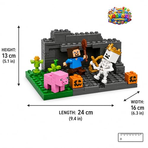 Image of Yashoni Building Blocks Toy Set for Kids | DIY STEM Construction Bricks with Mini Figures, Creative Models & Educational Play Set|Blocks Game (89, The Cave Fight)