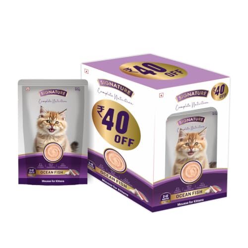 Image of Grain Zero Kitten Wet Mousse 80g Pack of 5, 400g | Ocean Fish | Rich in Protein | Promotes Hydration & Easy to Digest | No Artificial Flavours |Packed with Essential Vitamins & Antioxidants