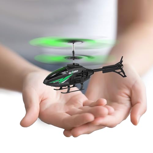 SREJNGL 2 Channel Induction Mini RC Helicopter with Lights Crash Resistant Remote Control Helicopter Plane Gesture Sensing Aircraft RC Plane Kids Charging Flying Toys for Boys Children's Gifts