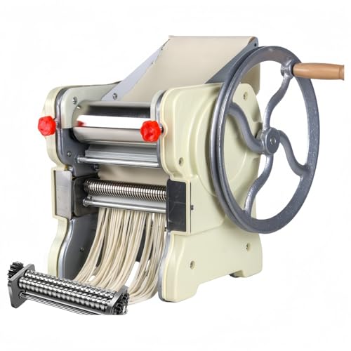 MORLU 製麺機パスタマシーン手動ヌードルメーカーメーカーマシンステンレス鋼ラーメン厚さ1〜5mmそば/うどん//中華麺ラーメン作り器家庭用 (2MM+4MMのナイフ2本(ステンレス製めん棒))