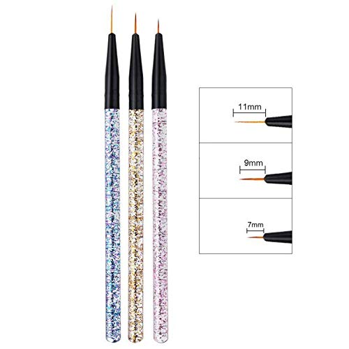 Nail Pens 3pcs herramienta para manicura y arte de uñas miniatura 3