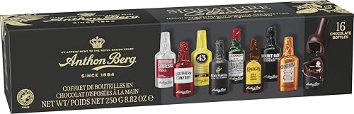 Anthon Berg 16 Chocolate Liqueurs Famous Spirits with a Delicious Liquid Filling 250 g (Pack of 1)