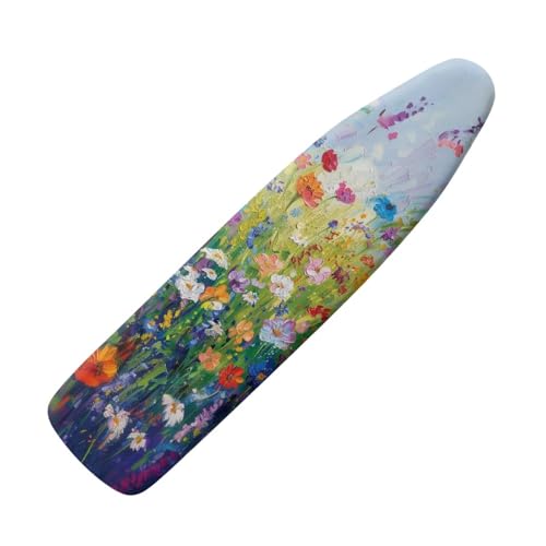Gekhuqory Wild Floral Art Ironing Board Cover, Stain Resist, 15''x54'' Standard Size Ironing Board Cover with Elastic Edges