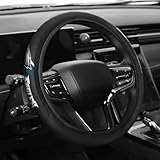 Leather Steering Wheel Cover Compatible with Eagles car Accessories Interior (AY-PZ-LY)