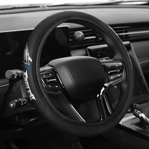 Leather Steering Wheel Cover Compatible with Eagles car Accessories Interior (AY-PZ-LY)