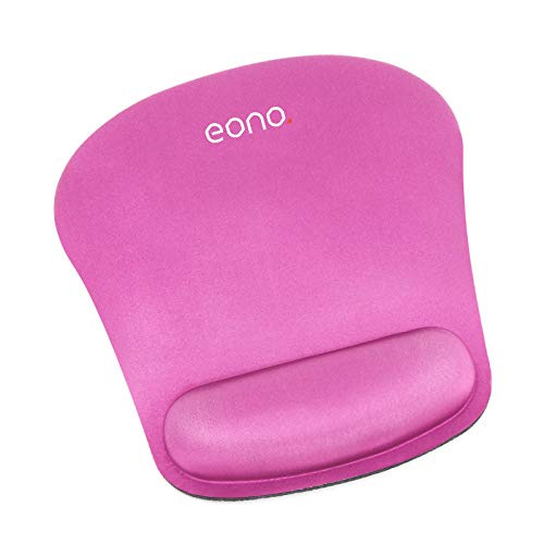 Eono - マウスパッド リストレスト一体型 手首クッション マウスパッド 疲労軽減 人間工学 滑り止め 防水 耐久性 水洗い ゲーム 仕事用 - ローズ