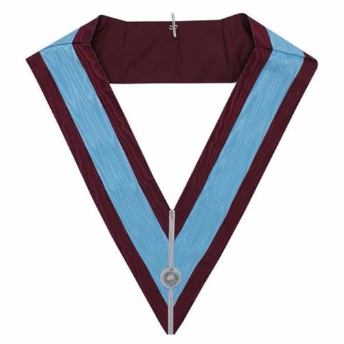 Bricks Masons Officers Mark English Regulation Officer Collar - Maroon Moire