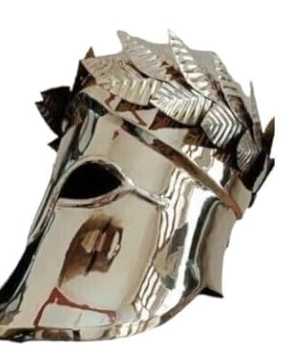 Antique avenue Brass Greek Knight Golden Helmet/Armor Brass Helmet., Medium