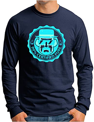 T-shirt manches longues Heisenberg OM3 bleu marine XL pour homme