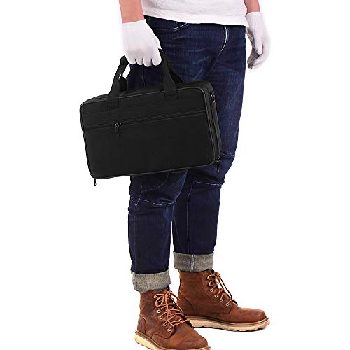 HXBER Mini Pocket Trumpet Bb Flat Brass Material Wind Instrument with Mouthpiece Gloves Cleaning Cloth Carrying Case - Image 4