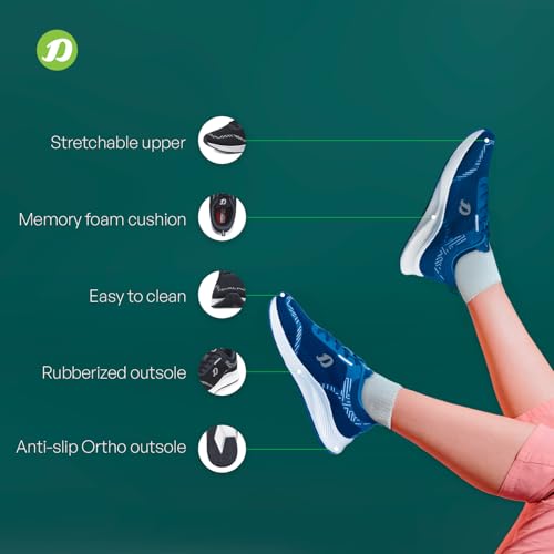 Mens Running Shoe with Memory Foam Insole & Ultrasoft Outsole|Sports,Gym,Training,Walking,Jogging,Casual,Athletics|Lightweight & Comfortable|Slipon Sneaker Lace-Up Gents Boys D-20104