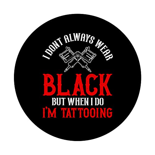 Tattoo Artist Job Art Lovers Tattoo Gun Inks Tattooist PopSockets Swappable PopGrip, Black - Image 3