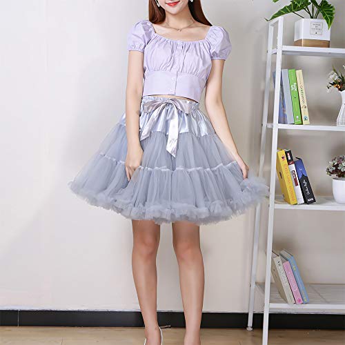 Image of Tutu Skirt as Well as Petticoat above Knee Underskirt Tulle Crinoline slip