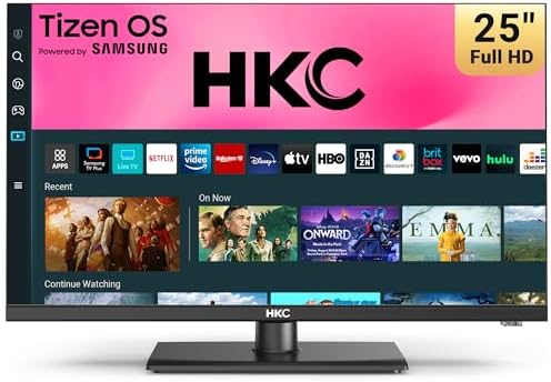 HKC 24 Inch Full HD/FHD 1080P Smart TV, 25 Inch Tizen OS Central ...