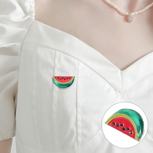 Image of VALICLUD 10 Pack Watermelon Brooch Pins for Women Casual Outfits Party | Decorates Jackets, Hats, Scarves and Bags, Lightweight Accents for Casual Outfits, Summer Events and Group Activities