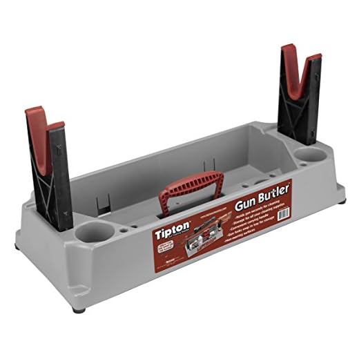 Tipton Gun Butler with Non-Marring Cleaning Forks and Storage Compartments for Secure Firearm Cleaning and Maintenance Green
