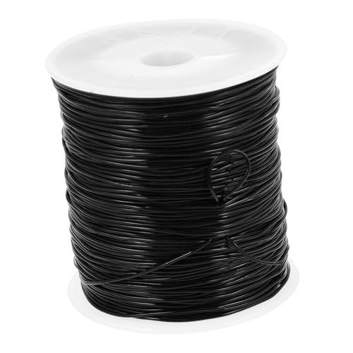 FIXOSHEE Cuerda Elástica Negra para Pulseras DIY Hilo Transparente Redondo y Resistente para Manualidades y Fabricación de Joyas de Metros
