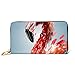 Produktbild JHGFG Mode Handtasche Reißverschluss Brieftasche Flamingo Telefon Clutch Geldbörse Abendkupplung Blocking Leder Brieftasche Multi Card Organizer