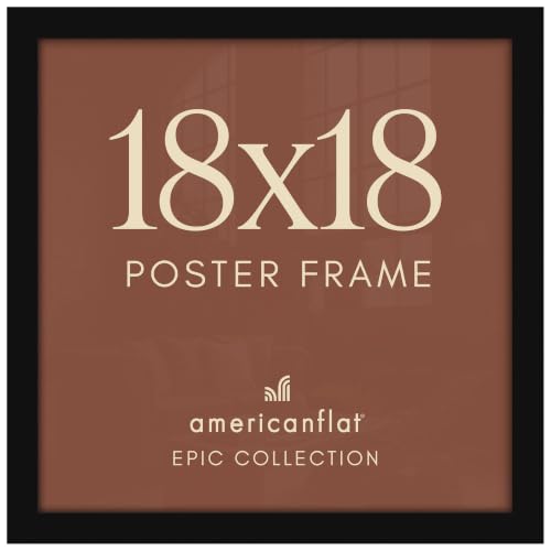 Image of Americanflat 18x18 Poster Frame - Engineered Wood - Black