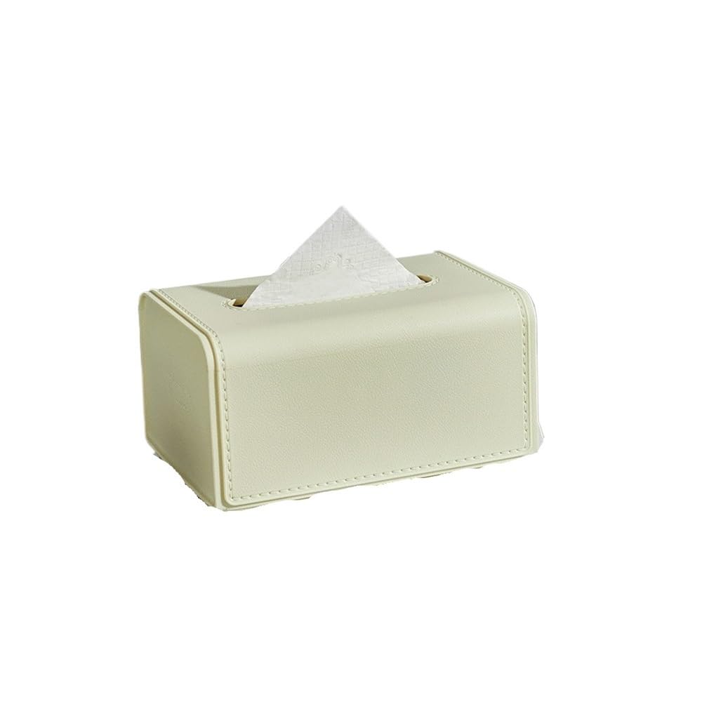 Tissue Holder Paper Box Home Table Square Napkin Container Organizer(White)