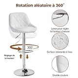 Panana tabouret de bar, lot de 2, pivotant et réglable photo 5