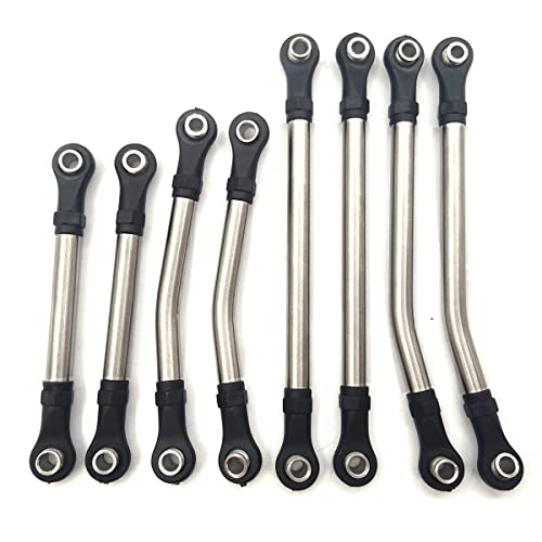 Hoplex Stainless Steel Clearance Chassis Suspension Links And Steering Links Set For Trx4M Upgrade Parts 1/18 Rc Crawler Car #TOP11